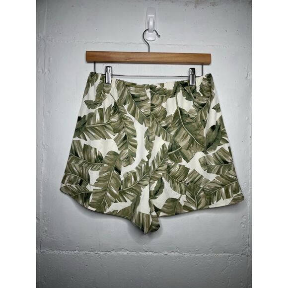 Show me Your Mumu Palm Print Pull On Shorts Green Womens Size Medium - Picture 4 of 5